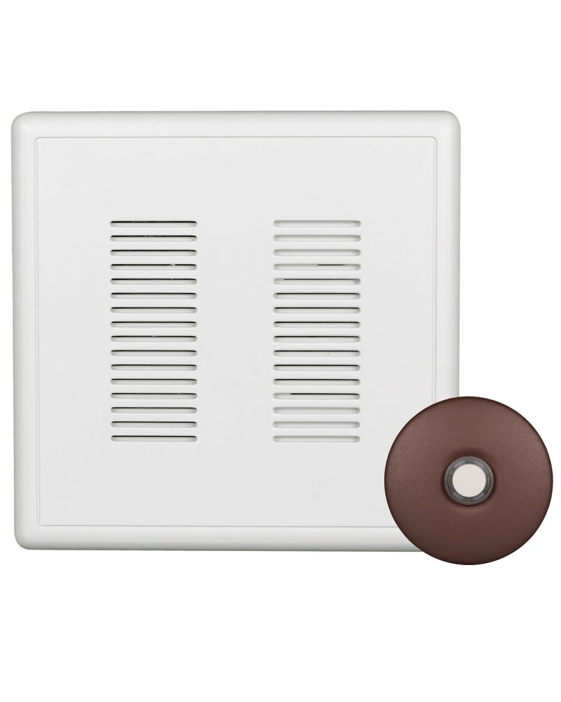 Nicor PrimeChime Plus 2 Electric Doorbell Kit - Doorbells for Home - Includes Selectable Ring Chimes - Stucco Button, Architectural Bronze - NICOR Lighting - Image 1